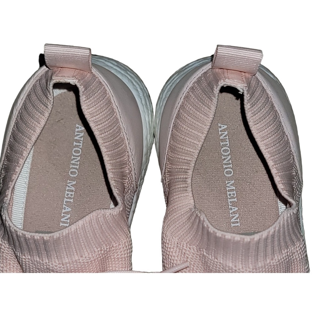 Antonio Melani Lia Ann Salmon Pink Knit Sneakers Comfort Walking Run Shoes 8.5M - Picture 8 of 11